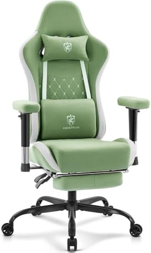 Gaming Chair Breathable Fabric,Computer Office Chair with Footres...