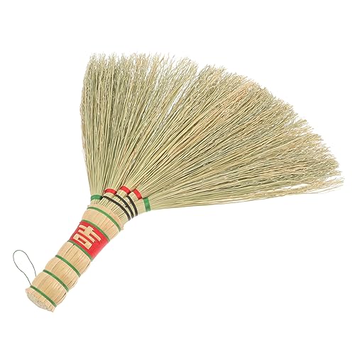SHERCHPRY Spazzola Mano Intrecciata Scopa Mano per Pulizia Spolverino Manico Pratico per Pulizia Quotidiana
