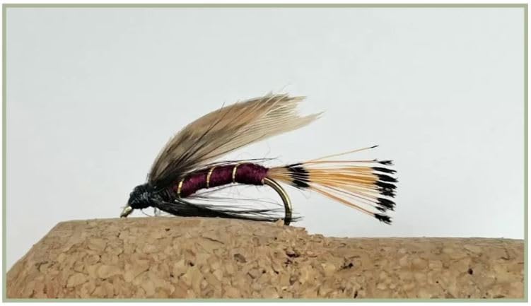 Grouse and claret Wet Trout Flies, Barbless, Rainbows, Brownies, Loch Flies, Still water Choice of size and quantity (6, 12)