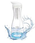 VEVOR Water Filter Pitcher, 6 Cup Glass Water Filter Dispenser, Fast & Compact Fridge-Friendly Water Filtration System, No BPA, Lasts 3 Months or 211 Gallons, Reduces Chlorine, Rust, Odors, PFOA/PFOS