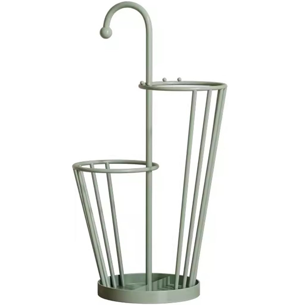 SBJKLYRN umbrella stand, Corridor Creative Iron Art Umbrella Basket, Umbrella bucket Easy Installation, Birthday Gift(Green)