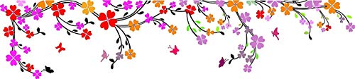 Image of Akki World Multi Flower Bell Wall AC Sticker, Split Ac Stickers Wall Air Conditioner Decorative Sticker