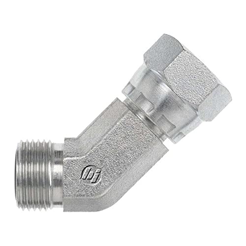 Brennan Industries FS6502-04-04-FG Forged Steel 45 Degree Elbow O-Ring Face Seal Fitting, 9/16