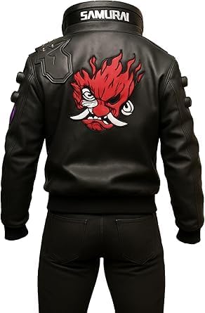 Black Cyberpunk Tactical Vest Jacket Samurai Biker Johnny Vintage Motorcycle Silverhand Cosplay Costume