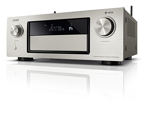 Denon AVRX4400H 9.2 Premium AV-Receiver und HEOS Integration (Dolby Vision Komtabilität, Dolby Atmos, dtsX, WLAN, Bluetooth, Spotify Connect, 4K/60Hz 8 HDMI Eingänge, 9X 200 W) Premium-Silber
