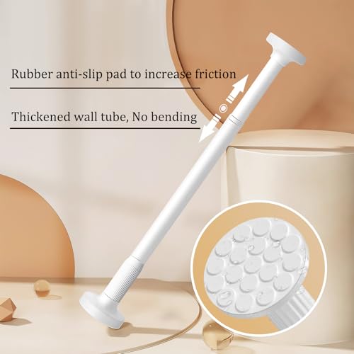 Heavy Duty Tension Curtain Rod Room Divider,125-165 Inch,Premium Room Divider,Windows Curtain Rods,No Drilling, Non-Fall Down,Adjustable Tension Curtain Rod For Large Window by MELCHEF - Used condition - Image 2
