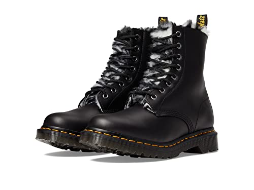 Dr. Martens 8 Eye Boot, Botas de Mujer, Atlas Negro, 40.5 EU