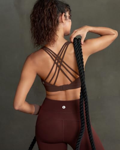 Image of RUNNING GIRL Sports Bras for Women,Crisscross Back High Impact Sports Bra with Hook Closure Workout Supportive Bra