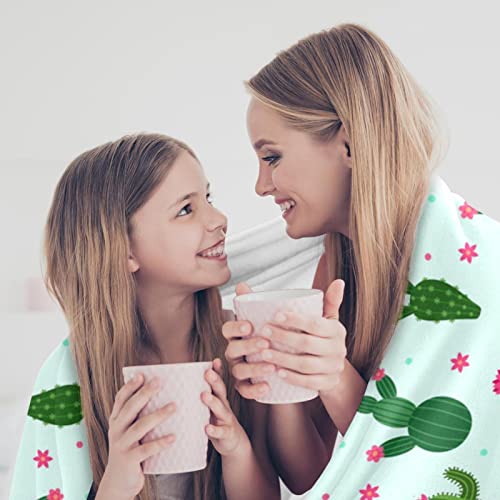 Couverture douce cactus 150x200 cm : idée cadeau cocooning pour petits