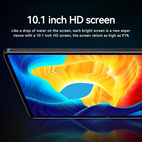 Tablet 3 em 1 com estojo/teclado/mouse/fone de ouvido, 10,1 polegadas, Android 12, 16GB de RAM + 512