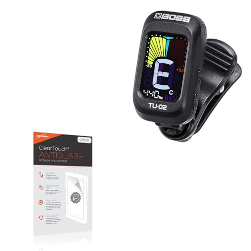 BoxWave Screen Protector Compatible with BOSS TU-02 Clip-on Tuner - ClearTouch Anti-Glare (2-Pack), Anti-Fingerprint Matte Film Skin