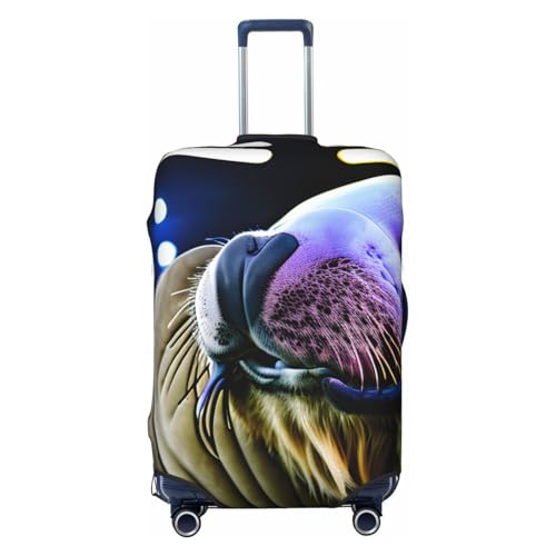 Walrus Print Luggage Suitcase Cover Protector Luggage Washable Covers With Concealed Zipper