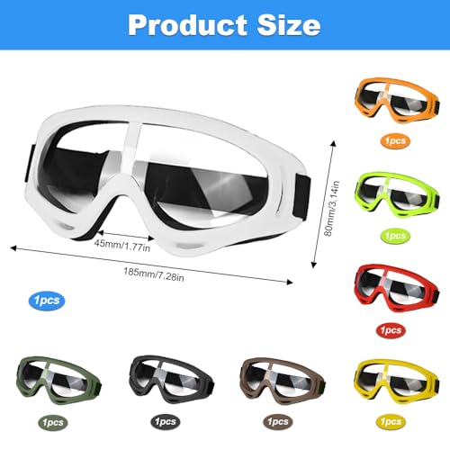 Lunettes de sécurité enfants UV400 (lot de 8) en huit couleurs pour sport et jeux