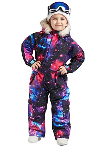 Bluemagic Little Kid's One Piece Overall Snowsuits Ski Suits Jackets Coats Jumpsuits,Star,120cm - Thumbnail 2