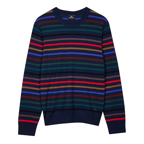 Paul Smith Men's Multicolor Stripe Crew Neck Sweater