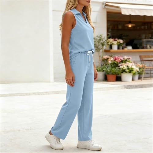 Ensemble 2 pièces femme col en V chic et décontracté - 7