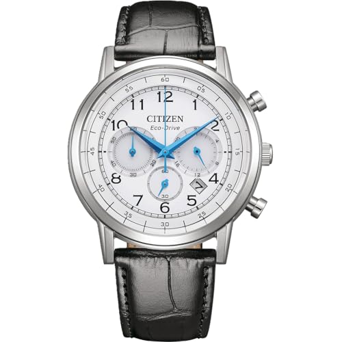 Citizen CA4630 Eco Drive Solar Chrono   Reloj para Hombre con 42 mm de diámetro en Diferentes Variantes, Negro, Correa