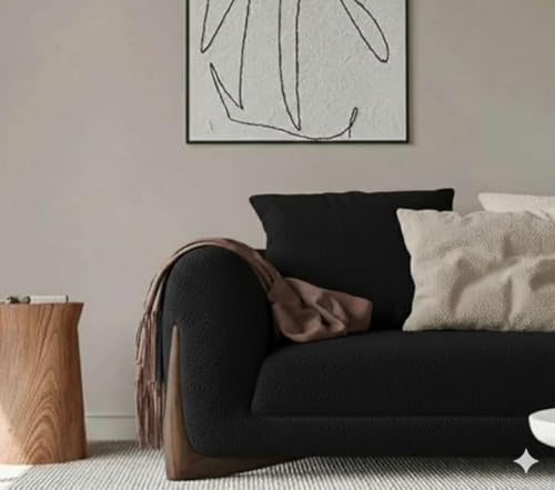 Image of Classic 3+1= 4 Seater with Footrest Seater Sofa Set Luxury Chesterfield Modern Fahionalable Sleeper Sofa for Living Room, Dining Room, (Three Seater Black)