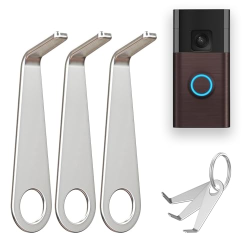 TEKCAM 3pcs Video Doorbell Key Replacement Tool & Doorbell Screwdriver Compatible with Ring Battery Doorbell(2024 Release), Stainless Secure Removal Key Tool, Doorbell Camera Opening Key Tool
