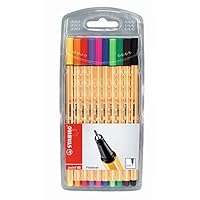 STABILO SW8810 Fineliner Point 88 Assorted 8810 Wallet, Multicoloured, 10 (0213532)