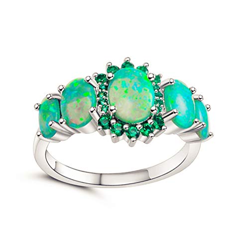 Bague feng shui opale verte argent : attirez la sérénité