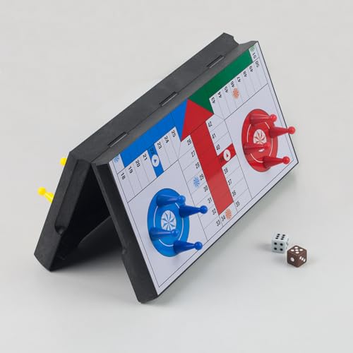 Juego de mesa Ludo plegable magnético clásico miniatura 3