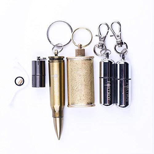Foxtrot Capsule Lighters With Bullet Reusable Match Striker And Copper Lighter Fluid Canister #TOP1