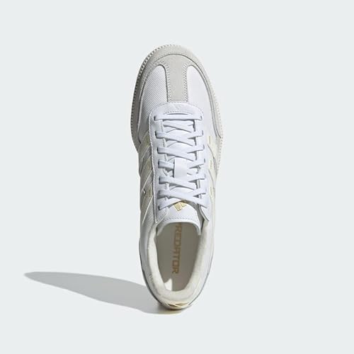 adidas Tênis unissex Freestyle Indoor, Branco/Off Branco/Dourado Metálico, 12 Women/11 Men