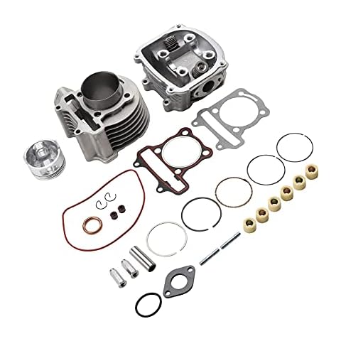 MOFANS 150cc 57.4mm Bore Cylinder Top End Rebuild Kit Fit for Moto Scooter 150cc GY6 Chinese Scooter 157QMJ Engines Cover