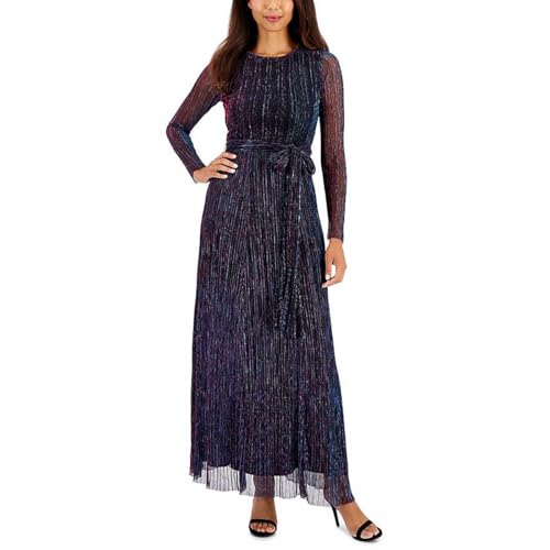Robe maxi Anne Klein manches longues robe longue plissée froissée