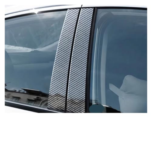 Masquer rayures montant de porte Toyota Highlander via stickers pilier B C carbone