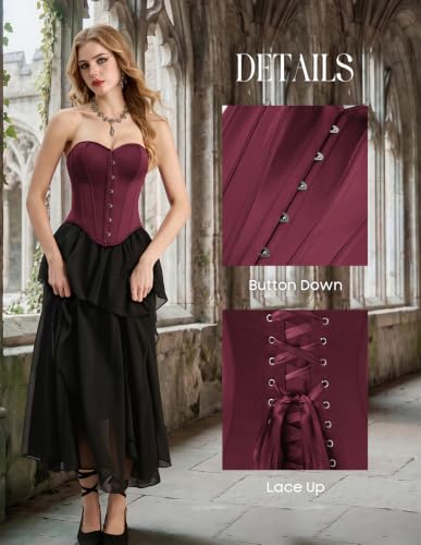Scarlet Darkness Corset Tops for Women, Strapless Overbust Bustiers - 16.19 w/ Code + 40% Off Code BUJPJTK2 - image 4
