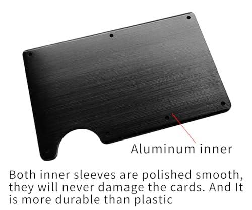 AR15 US American Flag Skull Aluminum Wallet for Men with Engraved Finish Metal Money Clip RFID Blocking Minimalist Slim Credit Card Holder3