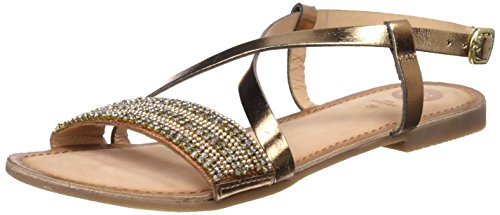 Gioseppo 45278, Sandalias con Punta Abierta para Mujer, Dorado (Oro), 37 EU