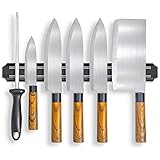 Magnetic Knife Holder,15 inch Magnetic Knife Strip, Powerful Magnetic Knife Rack, Securely Hang...