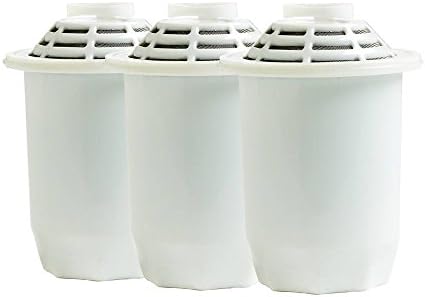 Santevia Water Filter Pitcher Replacement Filters, 3-Pack, Compatible with Santevia Classic Pitchers Only, Alkaline, Adds Back Minerals