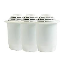Santevia Water Filter Pitcher Replacement Filters, 3-Pack, Compatible with Santevia Classic Pitchers Only, Alkaline, Adds Back Minerals