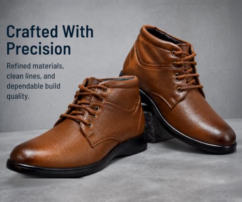 Image of Kraasa Alloy Formal Shoes for Men | Vegan Leather Lace-Up Office Shoes