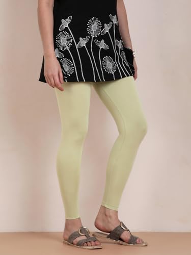 Image of TWIN BIRDS Women Viscose Ankle Leggings | Stretchable Kurti Wear Bottom