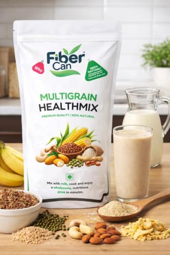 Image of FiberCan Super 10 Blend The Real Health Mix Powder 300g | Traditional Sathu Maavu | Multigrain Millet Health Mix | High Protein & Fibre Breakfast Mix | No Added Sugar | Nutrition Drink & Porridge Mix | Super 10 Blend