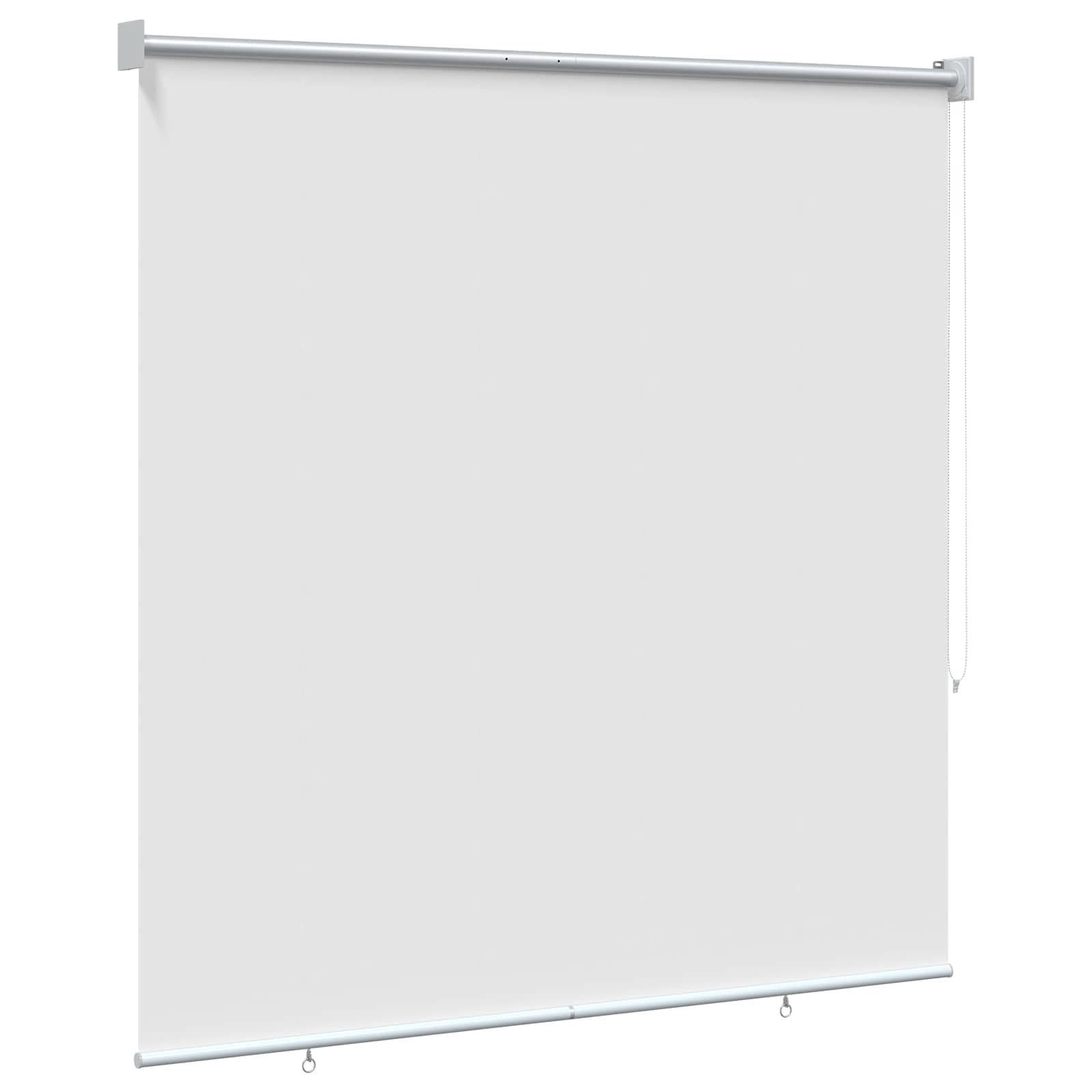 Tenda avvolgibile per esterni, UV, bianco, poliestere | Montaggio a parete o a soffitto, controllo termico, privacy, catena sinistra o destra