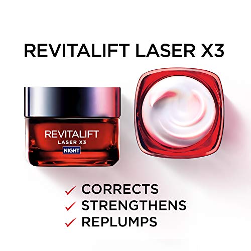 Image of L'Oreal Paris Revitalift Laser X3 Anti-Aging Cream-Mask Night With Hyaluronic Acid And Concentrated Pro-Xylane 50 Ml