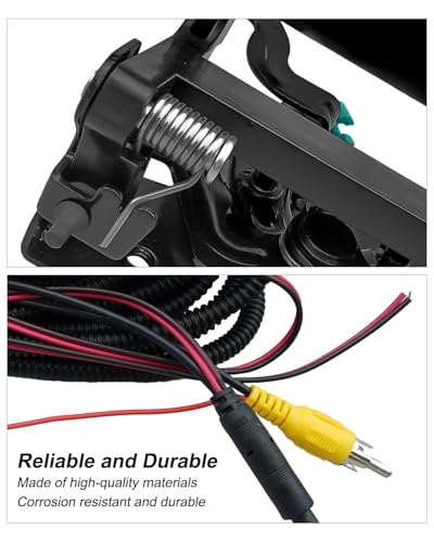 Image of Rear View Backup Camera Fit for Chevrolet Silverado GMC Sierra 1500 2500 HD 3500 HD 2007-2014, Rear Park Assist Reverse Camera Tailgate Handle Lock Cylinder Bezel Trim Kit