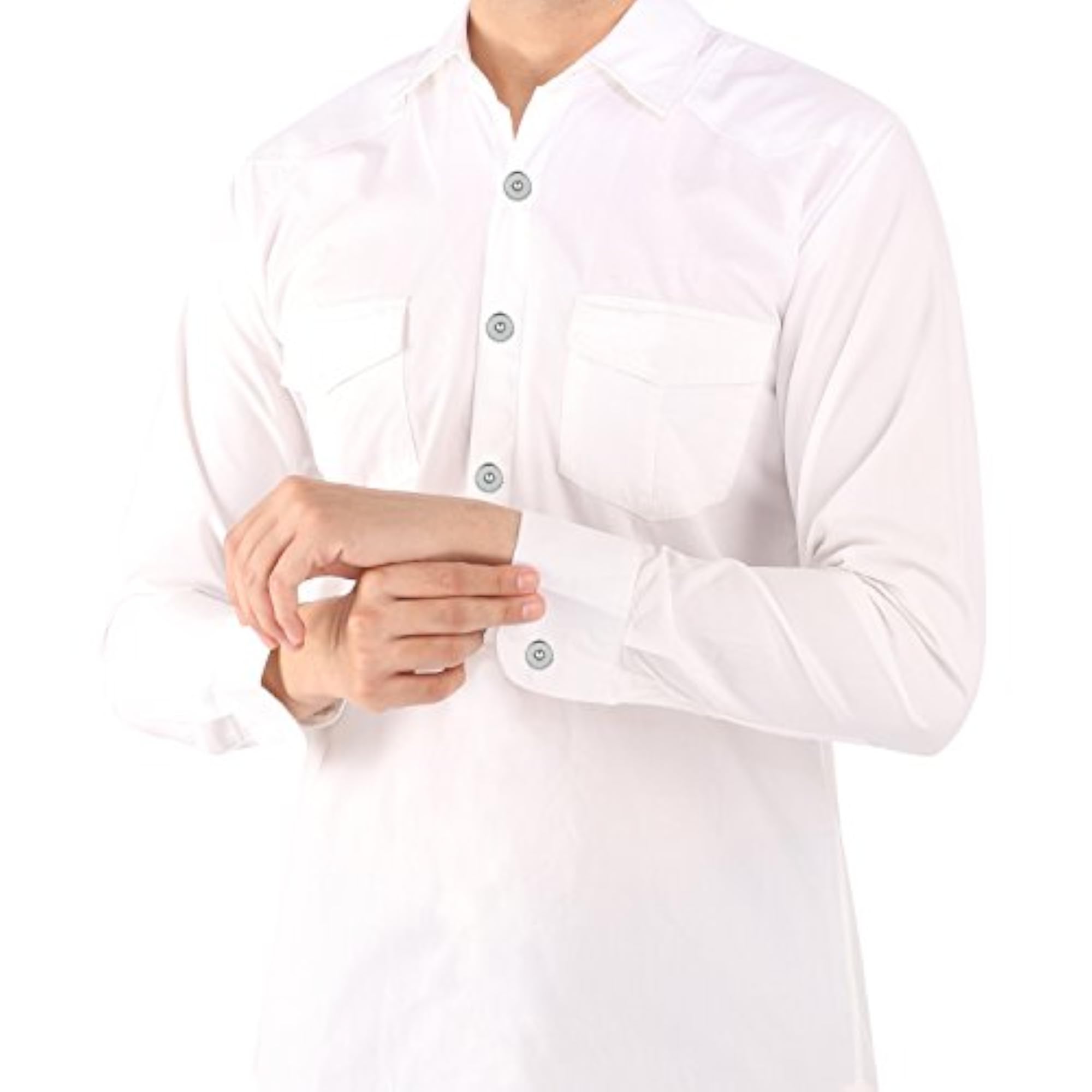 Brass White Silver Kurta Buttons, Elegant Design