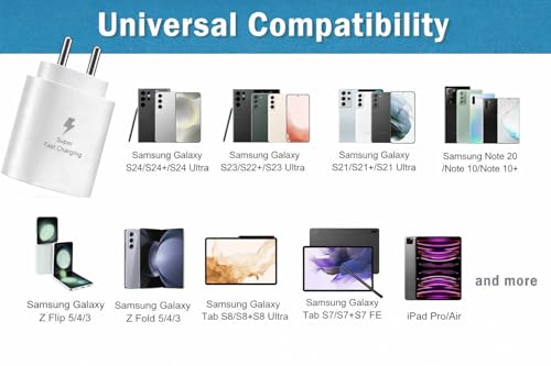 Image of 25W PD 3.0 Type C Superfast Charger Adapter for Samsung Galaxy M17|M07|M36|M06|A55|A35|F06|S25 fe|S22|S24|F36|F16|M35|S23|A06|iPhone|Tab S11| 25W by HESPA (SVXQ 5)