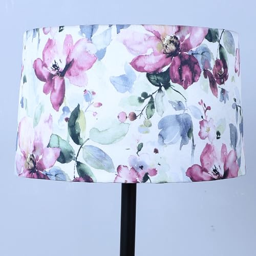 Image of tu casa Black Metal-Iron Base Foldable Floor Lamps with Cobra Saffron Print & Satin Shade for Bedroom, Living Room, Lounge, Office Area, Gifting Without Bulb for Home Decoration (Height - 53 inch)