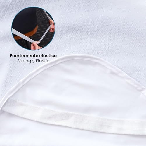 Protector de colchón impermeable Komfortec, transpirable, silencioso y perfecto para un descanso limpio y cómodo.