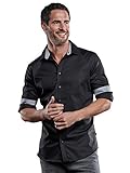 Bügelfreie Warenqualität engbers Herren My Favorite Hemd mit Einer aufgesetzten Brusttasche, 30173, Schwarz in Größe 3XL