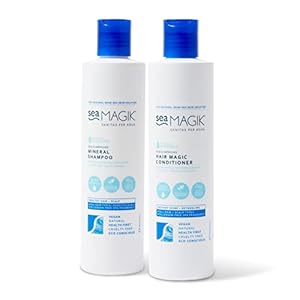 Sea Magik – Seaweed Shampoo and Conditioner Set with Dead Sea Salt and Salicylic Acid to Exfoliate and Cleanse Dry or Sensitive Scalps, Allergen-Free Fragrance, Vegan, Cruelty Free (2 x 300ml)