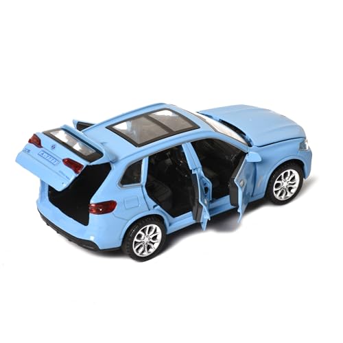 Image of Braintastic Model Diecast Car Toy Vehicle Pull Back Friction with Openable Doors Light & Music Toys for Kids Age 3+ Years (AK Metal Series BMW Blue)